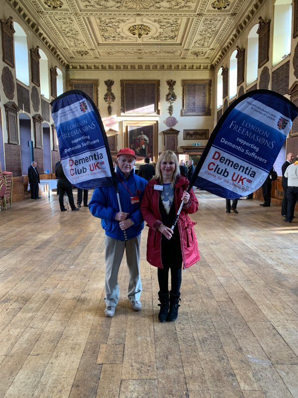 dementiaclubuk's tweet photo. We were walking with the London Freemasons in the Lord Mayors Show 9 Nov 2019 to help them purchase for the London Fire Brigade (LFB) two 60 metre long super-aerial platforms which can reach to the 25th floor of high rise blocks. #metmess https://t.co/CmWrmkbM3v