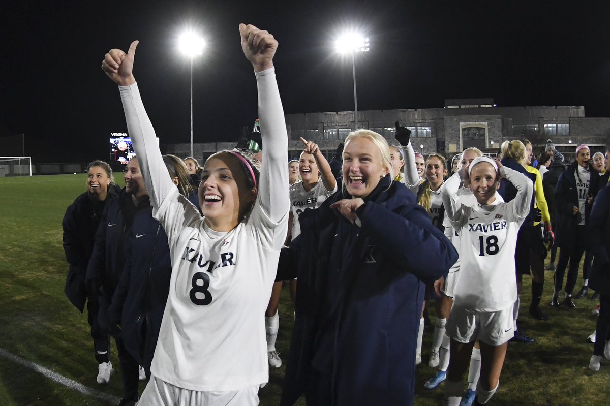 When the first goal of the tournament is also enough for your program’s first-ever win in the tournament… 🥳

#NCAASoccer | @xavierwsoc