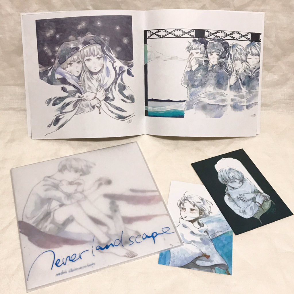 おはようございます!
本日 #メルメリィマーケット です!
neverlandscape 図録再販(描き下ろしイラストカード2枚付)と既刊画集、ミニ原画2点(あとで写真載せます💦)、複製原画(受注)、あとはいつものいろいろ。デジタル似顔絵もやります!
A02 でお待ちしてます〜!