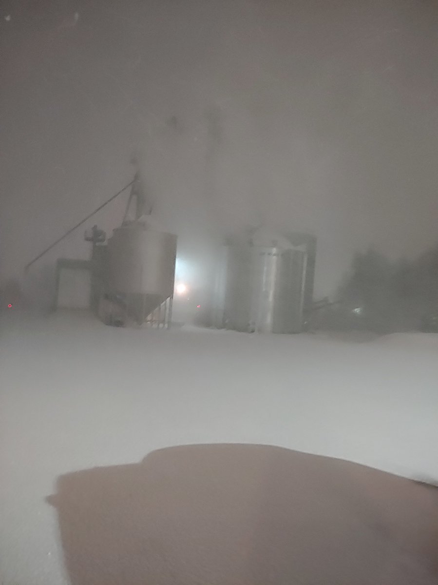 Arctic corn drying. So much for harvest tomorrow.  Go to the light and you will find the corn dryer.