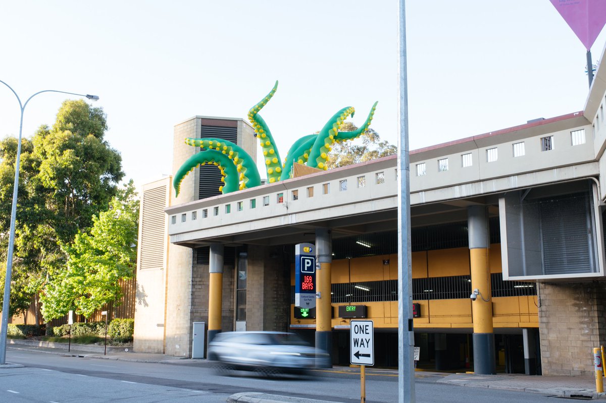 CityofPerth's tweet photo. The FREE weekend parking trial in the city kicks off today!
These bright Octopus tentacles have popped up all over the city to show you where the free parking is.
Learn more here: https://t.co/8eyHPn0q3A https://t.co/gbCZo9J4vW