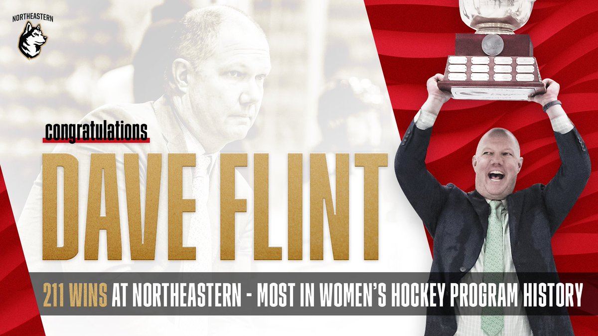 𝓬𝓸𝓷𝓰𝓻𝓪𝓽𝓾𝓵𝓪𝓽𝓲𝓸𝓷𝓼

Head coach Dave Flint recorded his 2⃣1⃣1⃣th win tonight to become the All-Time Winningest Coach in Northeastern women's hockey history!
