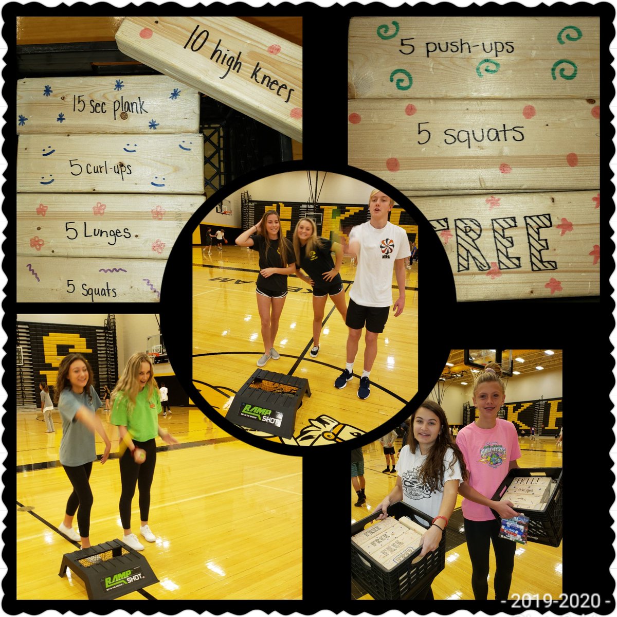 dkstraus's tweet image. Ss stepping out of their comfort zone this week &amp;amp; trying something new! @RampShot Challenging, but they loved it!  And now we have a new game created by our Knights ~
Fitness Jenga! #Sschoice
#Ssvoice #VBHPE