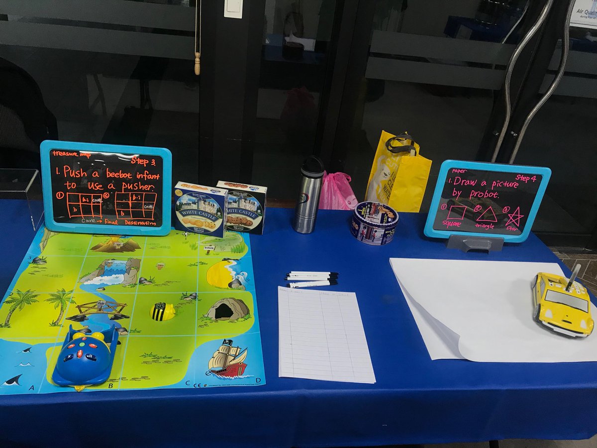 FionaM_TTS's tweet photo. #Beebot #Probot all ready to go at #Korcosiec19. Looks great- thank you Eco Schools Korea https://t.co/HaTEVnq4KU