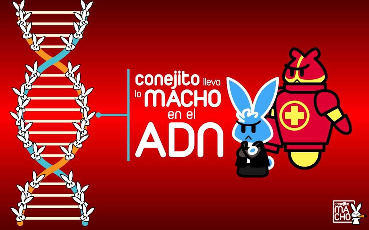 conejitoMACHO's tweet photo. Lo #MACHO se lleva en el ADN ๐งฌ ๐ฐ ๐
#conejitoMACHO #MACHObunny #conejito #osmosisjones #drix #dna #adn #dnachain #whitecells https://t.co/dJLDDDOgfM