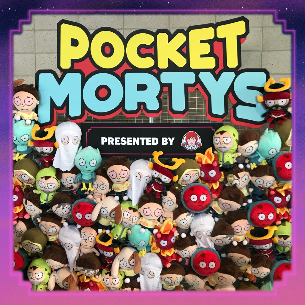 adultswimgames's tweet photo. The gates are OPEN at the #adultswimfestival! Swing by the Pocket Mortys Prize Booth and show us what you got! https://t.co/zC16iCsSoL