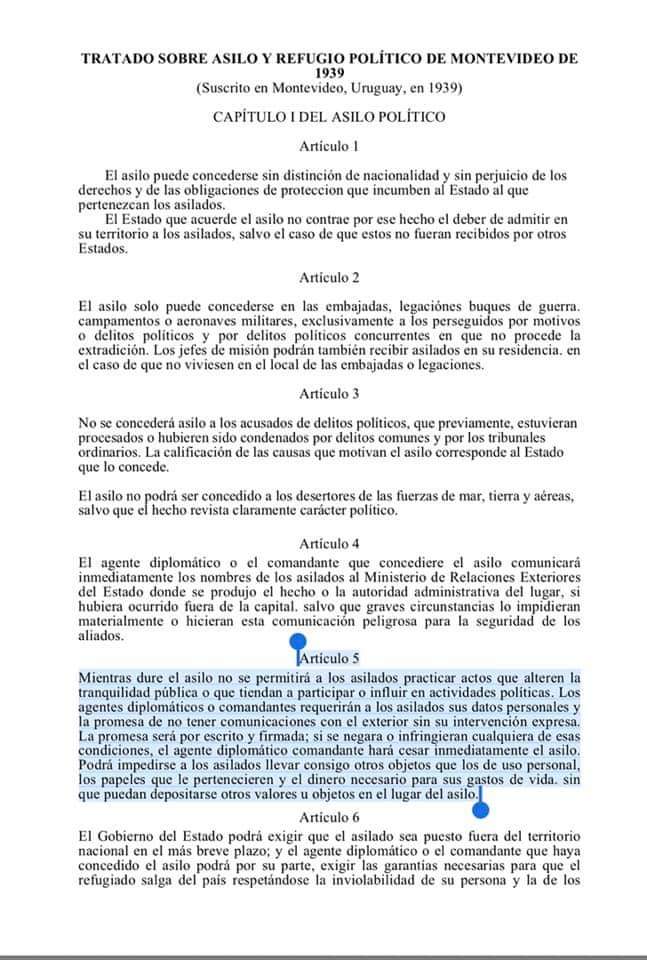 Li_Banegas's tweet photo. Creo que a @evoespueblo se le olvidó éste tratado🤷🏻‍♂️ https://t.co/Q83MzIevWL
