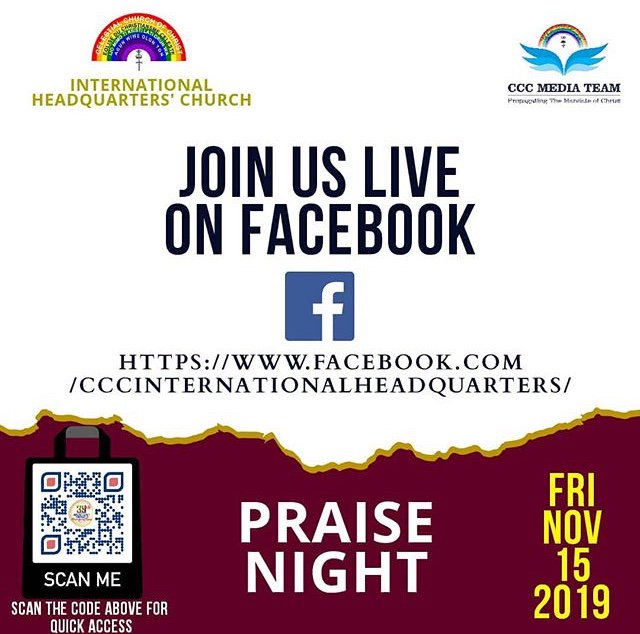 WeInTheCCC's tweet photo. Join the live streaming CCC INTERNATIONAL HEADQUARTER ketu via the link below...👇🏻
https://t.co/e3r8qbDn5m
https://t.co/4x92MoXQzf
#harvestofprosperity2019 #cccworldwide #cmt #weintheccc #ketumedia #HOP2019 #oshoffa #apexchoir https://t.co/s7NvE1eEis