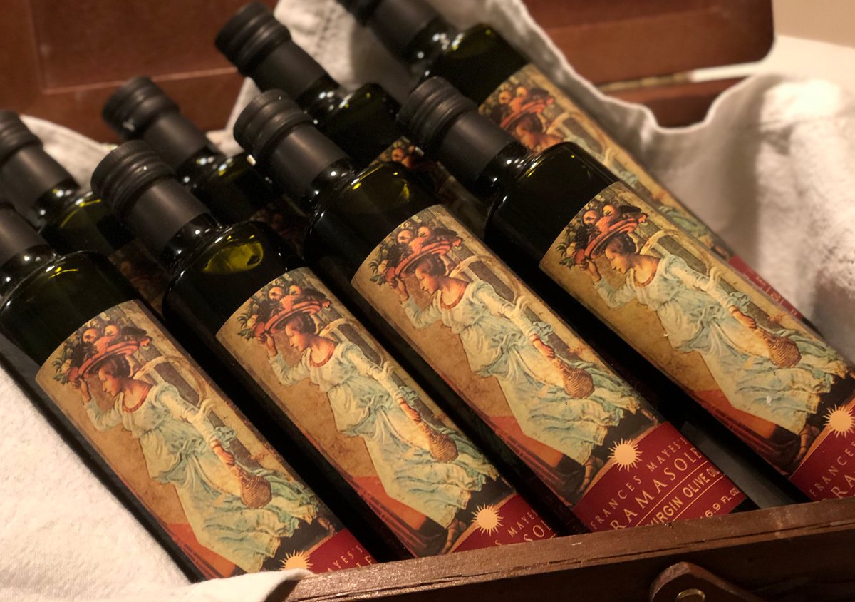 Celebrating the recent harvest of @BramasoleEVOO with @TuscanSunWines 
Thank you @francesmayes and @edwardmayes for sharing these fine treasures. Oh how I savor them!
#bramasoleoliveoil #tuscansunwines #farmtotable