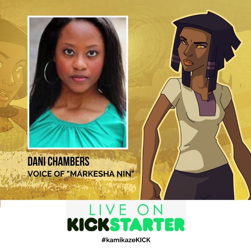 KamikazeComic's tweet photo. We are thrilled that @SkiniMini07 is voicing our title character Markesha in our animated pilot! She has voiced characters on #SSGRIDMAN #Overlord #OnePiece & more! Click here to support! https://t.co/p3xbsW7Nmi #kamikazeKICK #kickstarter https://t.co/Woo4UT0Smq