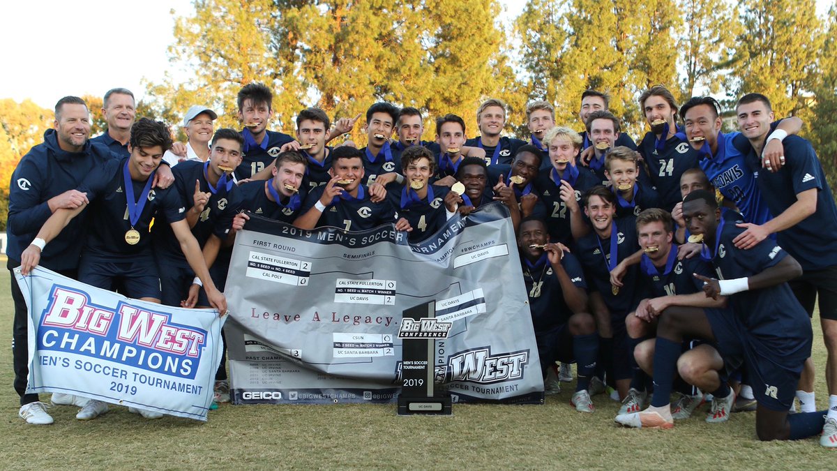 Big West Championships (@bigwestchamps) on Twitter photo CONGRATS to <a href="/ucdavismsoc/">UC Davis Men’s Soccer</a> on capturing the 2019 #BWCMSOC Tournament title! 🐴🏆⚽️
The <a href="/NCAASoccer/">NCAA Soccer</a> Selection Show and 48-team bracket reveal will take place on Monday, November 18 at 10:00 a.m. (PT) on NCAA.com.
#GoAgs | #LeaveALegacy CONGRATS to <a href="/ucdavismsoc/">UC Davis Men’s Soccer</a> on capturing the 2019 #BWCMSOC Tournament title! 🐴🏆⚽️
The <a href="/NCAASoccer/">NCAA Soccer</a> Selection Show and 48-team bracket reveal will take place on Monday, November 18 at 10:00 a.m. (PT) on NCAA.com.
#GoAgs | #LeaveALegacy