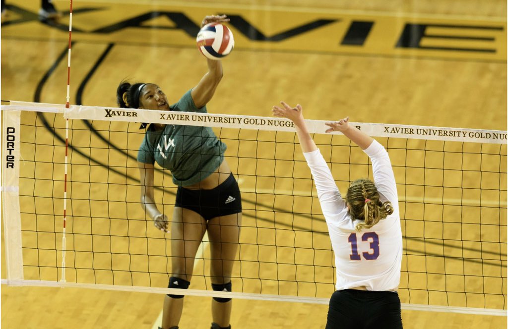 HBCUAC's tweet photo. Xavier and Dillard will meet tomorrow afternoon at 2pm in the 2019 #GCACVB Championship Final. Big challenge for @BleuDevilsVB, as @XULAvolleyball goes for its 9th consecutive tournament championship. https://t.co/QDRiZTHItf