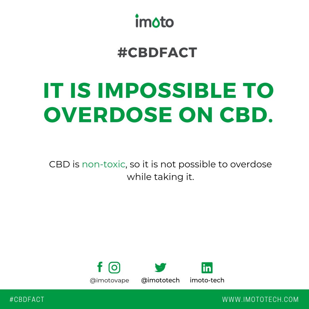CBD Fact:
It is impossible to overdose on CBD

#cbdfunfacts #FridayFact #Facts #TrueFacts #CBDFacts
