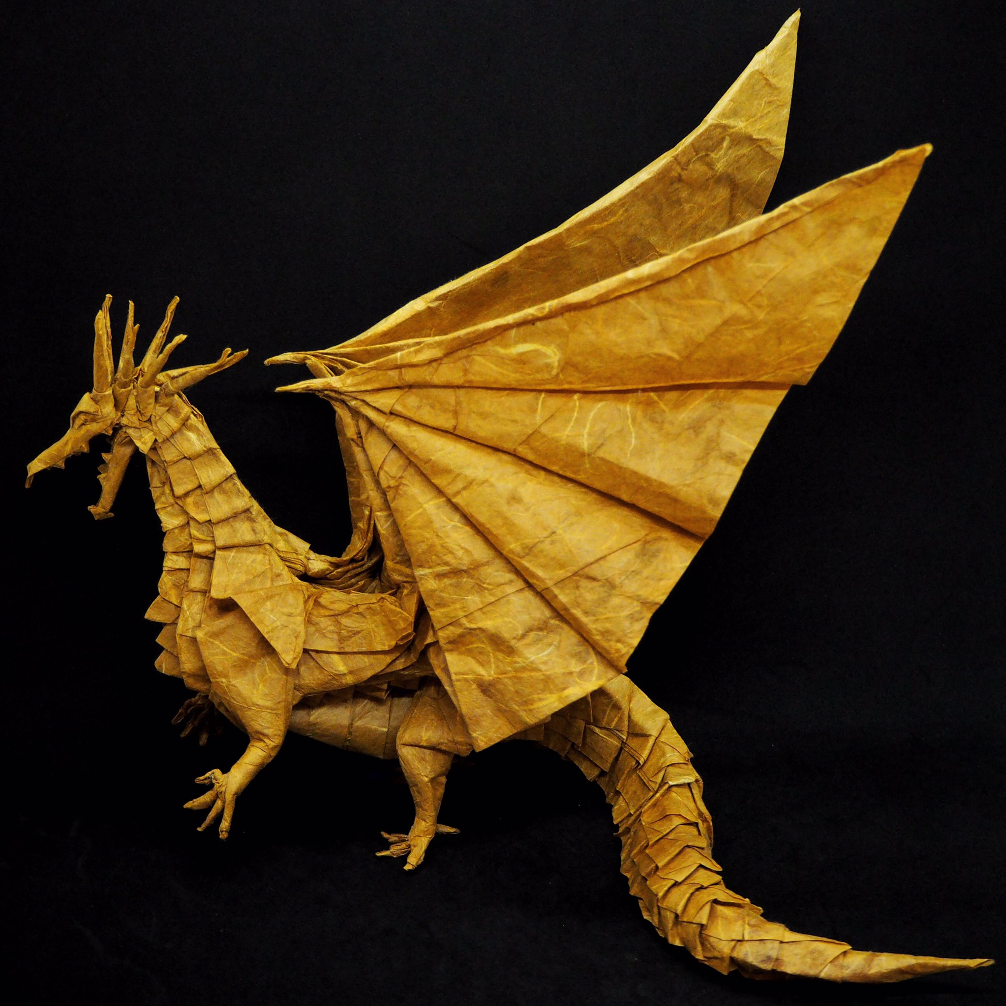 えぃくん V Twitter エンシェントドラゴン アナザー Ancient Dragon Another 神谷哲史 Satoshi Kamiya 雲竜紙 Unryu Washi cm 一発折り٩ ๑ ڡ ๑ و 折り紙作品