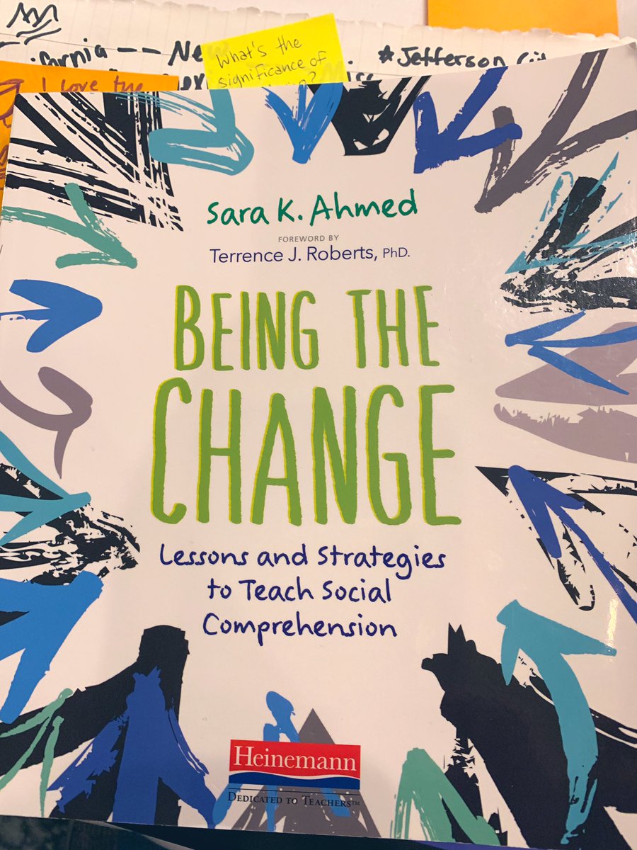 JoleneMoeser's tweet photo. “Help kids say who they are so someone doesn’t tell them later. We should be teaching how to think, not what to think.” -@SaraKAhmed Thank you for helping me be a compassionate observer of the world! 🌎❤️#BeingtheChange #heinemannpd #wsdlerns #duelearns https://t.co/BNqrT1FS8s