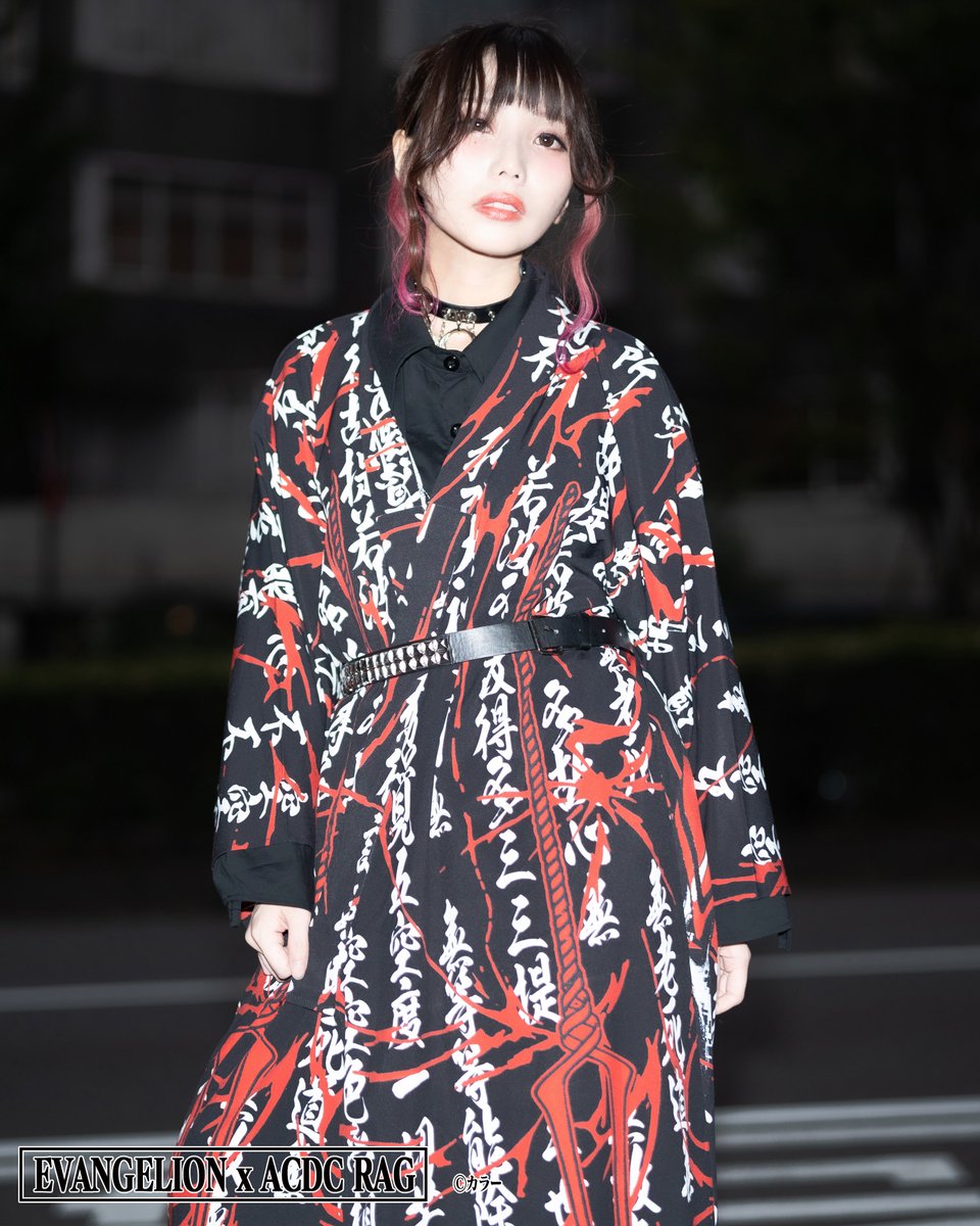 💜エヴァンゲリオン x ACDC RAG💚 「般若心経初号機」柄のキモノ