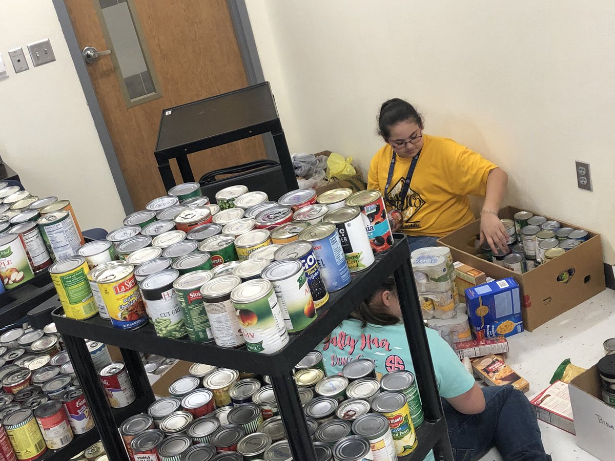 CouncilCms's tweet photo. Sorting the items collected from the “Kindness is Non-perishable” food drive which will benefit Operation Refuge.  A HUGE THANK YOU to everyone involved in making it happen.  The winning class will be announced on Monday. #stuco #Just4Kids #kindness @CMS_Counseling @CMS_IAMCMS https://t.co/c00GlJYD85