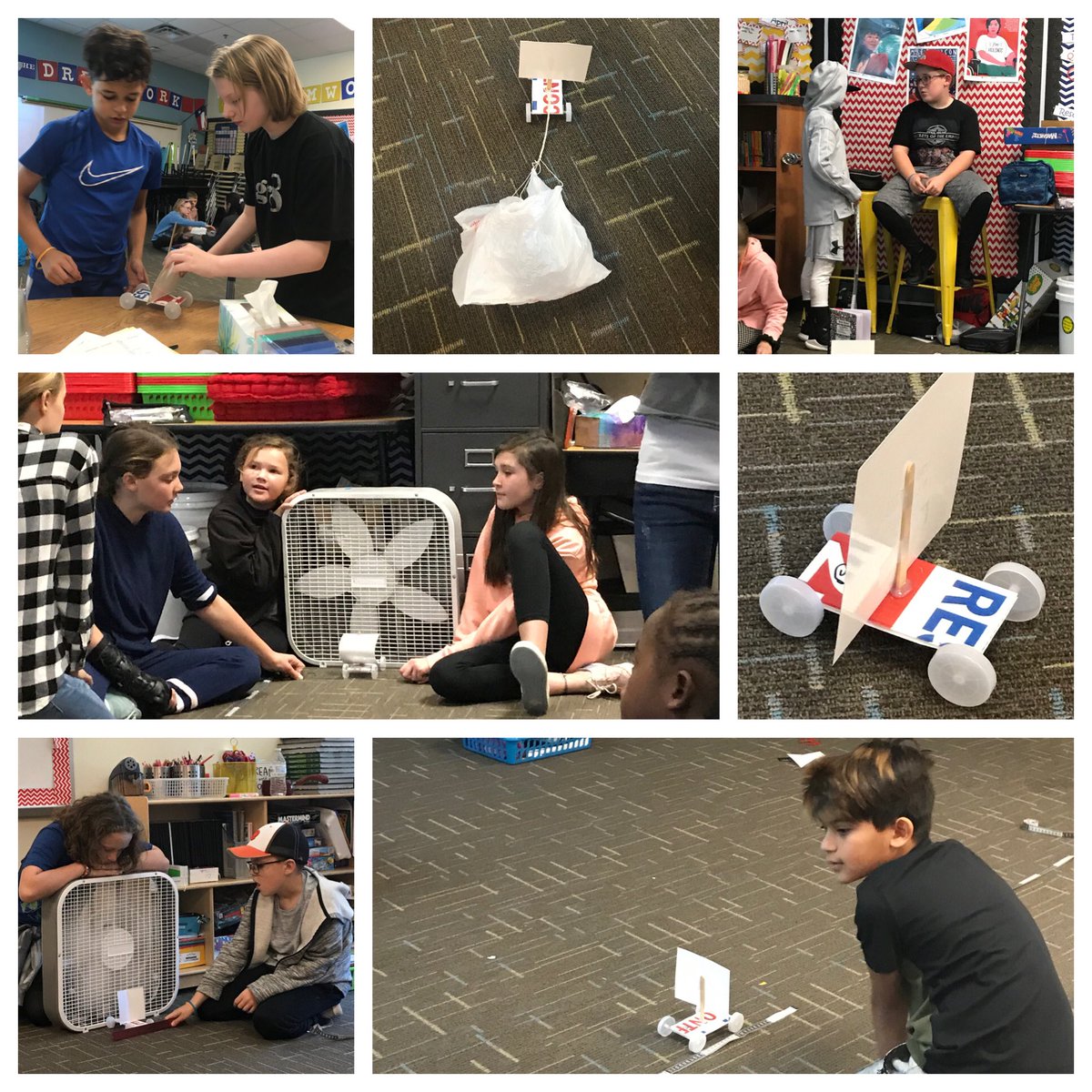 randi_kerby's tweet photo. Y’all...Sail Cars are so much fun...(&amp; exhausting). All the ways they thought through making this a fair test... I am so proud... #fairtest #independentvariable #repeatedtrials #changethingsup #bse #bestschoolever #billiestevenson #sciencestrong #funinfifth https://t.co/EL4SkjaG5i