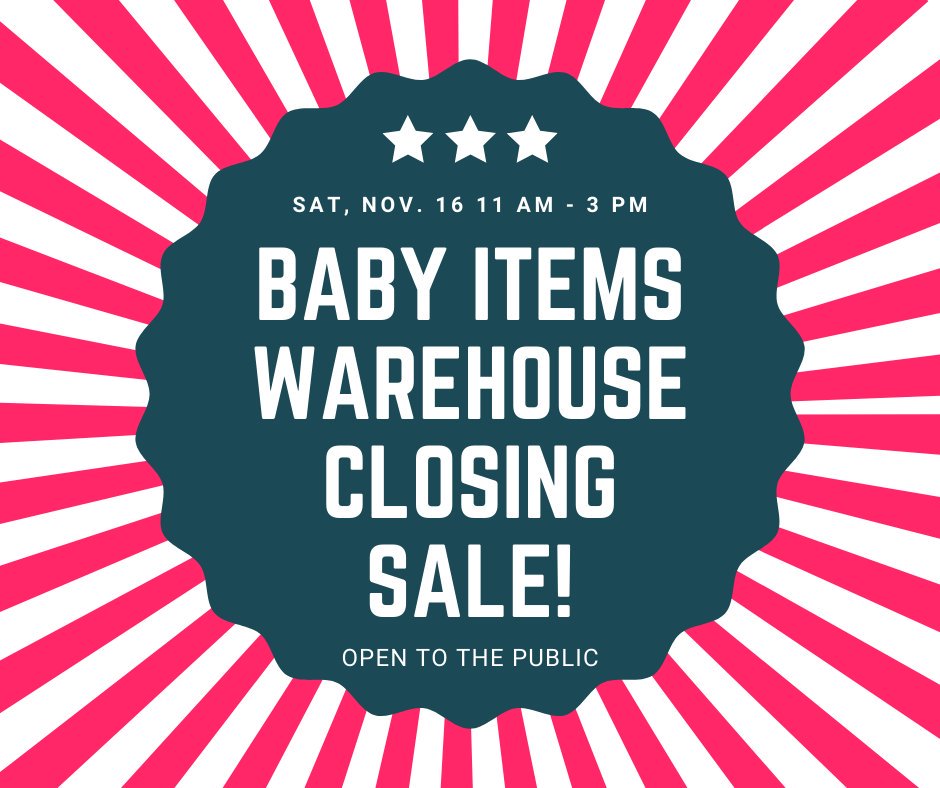 ClearCharity's tweet photo. Don't miss out on all the HUGE savings at our Close Out sale! Tomorrow from 11 AM - 3 PM at 856 N Elm St., Suite L, Orange, CA 92867

Spend $50 and get a Gift Card! *while supplies last

For all items &amp; prices visit https://t.co/1SHPNtSGRx

#closeoutsale  #savings #diapersale https://t.co/r5R5frph4P