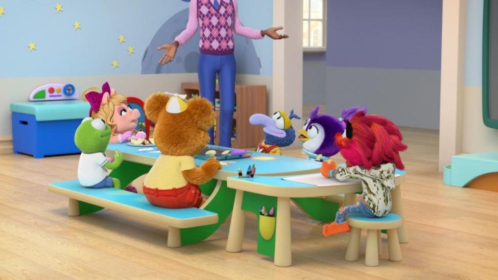 DTVANews's tweet photo. Mr. Manny steps in for Miss Nanny, Piggy must learn to accept his babysitting style.

@DuleHill guest stars as Miss Manny!

#MuppetBabies https://t.co/OmLjrmEs9R