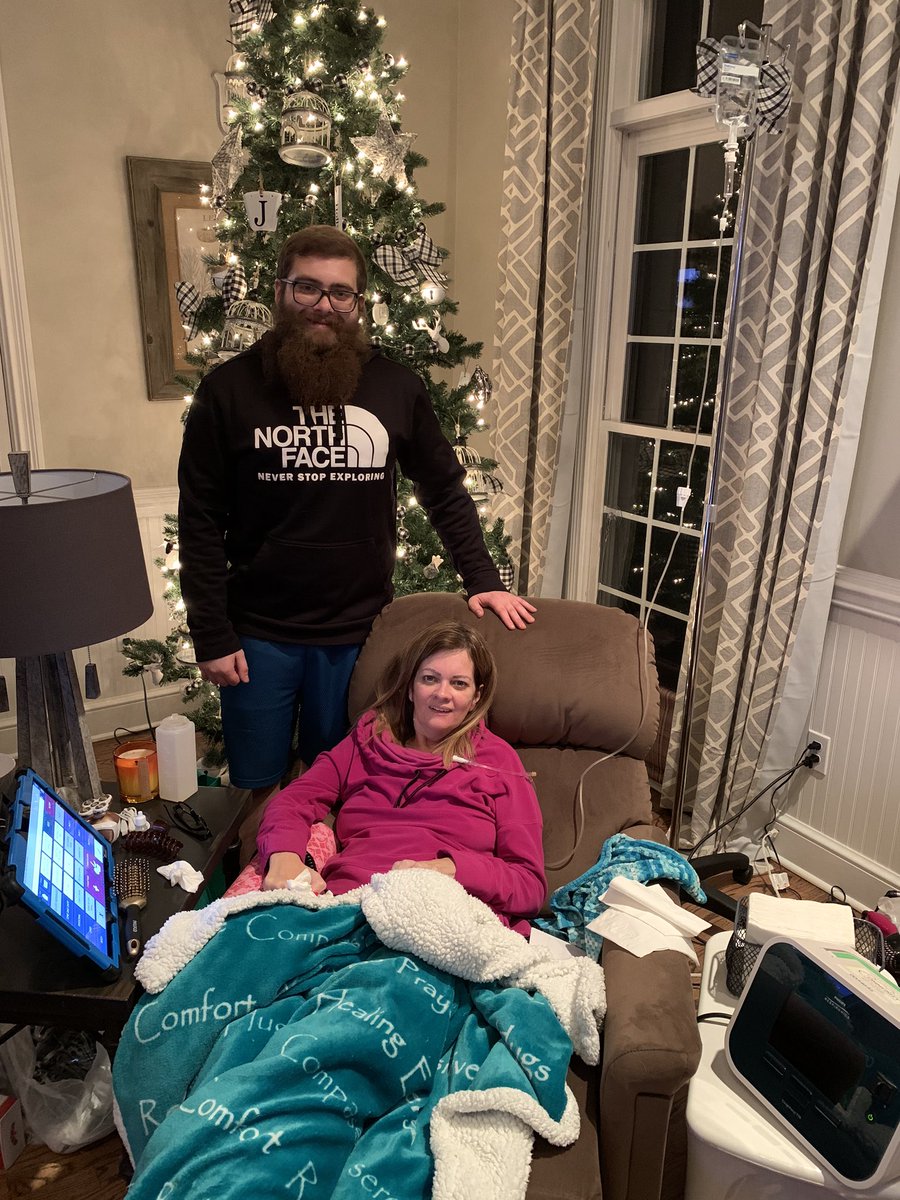 TheSteemer's tweet photo. Cycle 18 Day 1 Our girl with her oldest son and best caretaker! Still fighting ALS with everything she’s got!! #ENDALS https://t.co/QNAt8EBtjj