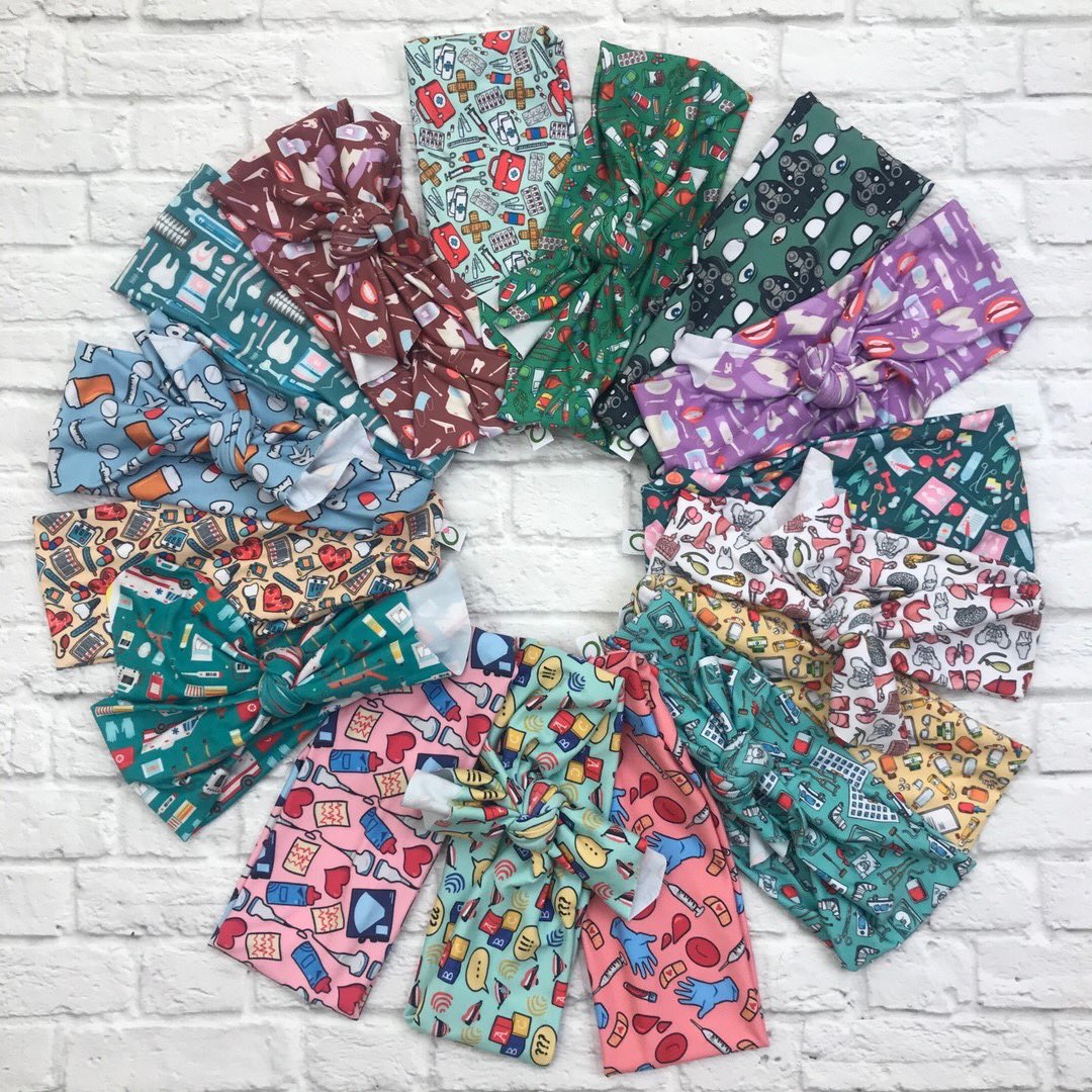 LauraFeffer's tweet image. Our student Cyan designed a medical collection for The Sassy Olive that launched today. We are beaming with Eagle Pride! #soarwitheagles #workbasedlearning