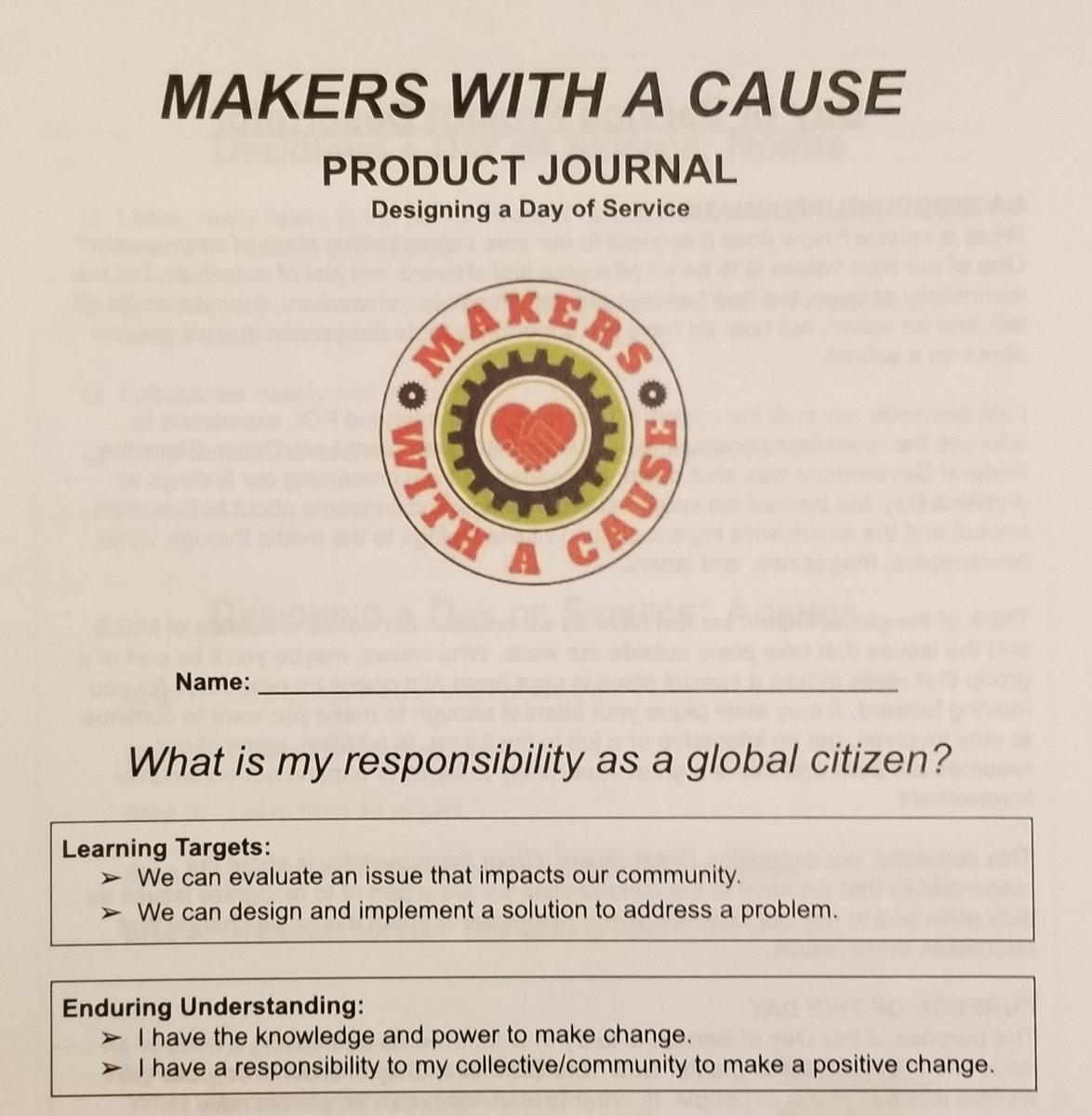 JRLibrarian's tweet photo. Discussing the importance of how service learning and teen social action can have a positive impact our school and global communities! Inspired by #MakersWithACause... the work of school librarian @ginaseymour! #ReadingInAction #AASL19 @aasl @MetropolitanELS https://t.co/xmBidwFVNt
