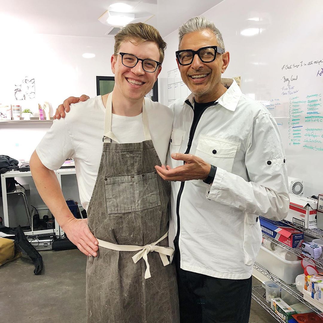goldblumlooks's tweet photo. Jeff and Tyler Malek enjoying @saltandstraw ice cream for #TheWorldAccordingToJeffGoldblum, now on @disneyplus https://t.co/lbLyVaQNgR