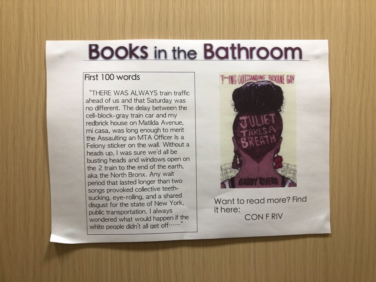 AngelaLanglands's tweet photo. Loving the #BooksInTheBathroom @WAB_LIVEβs #FOEN2019. Iβve got my next reading list organized until Christmas. Bring on the reading! https://t.co/Tzohofmvl1