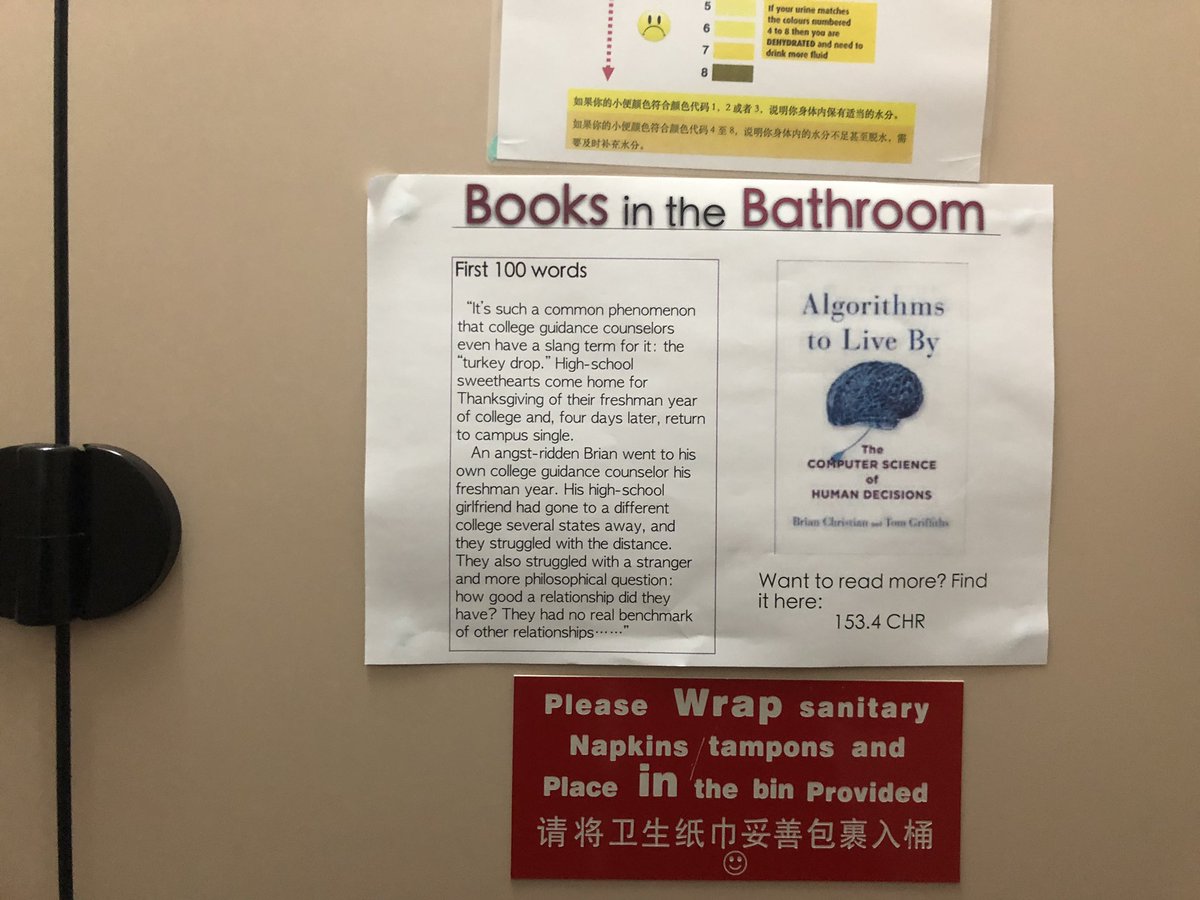 AngelaLanglands's tweet photo. Loving the #BooksInTheBathroom @WAB_LIVEβs #FOEN2019. Iβve got my next reading list organized until Christmas. Bring on the reading! https://t.co/Tzohofmvl1