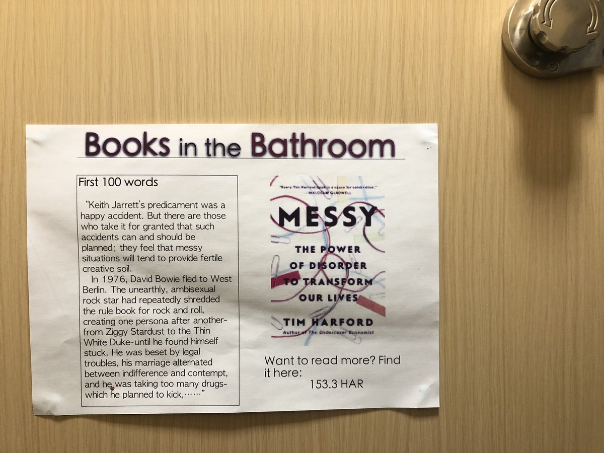 AngelaLanglands's tweet photo. Loving the #BooksInTheBathroom @WAB_LIVEβs #FOEN2019. Iβve got my next reading list organized until Christmas. Bring on the reading! https://t.co/Tzohofmvl1
