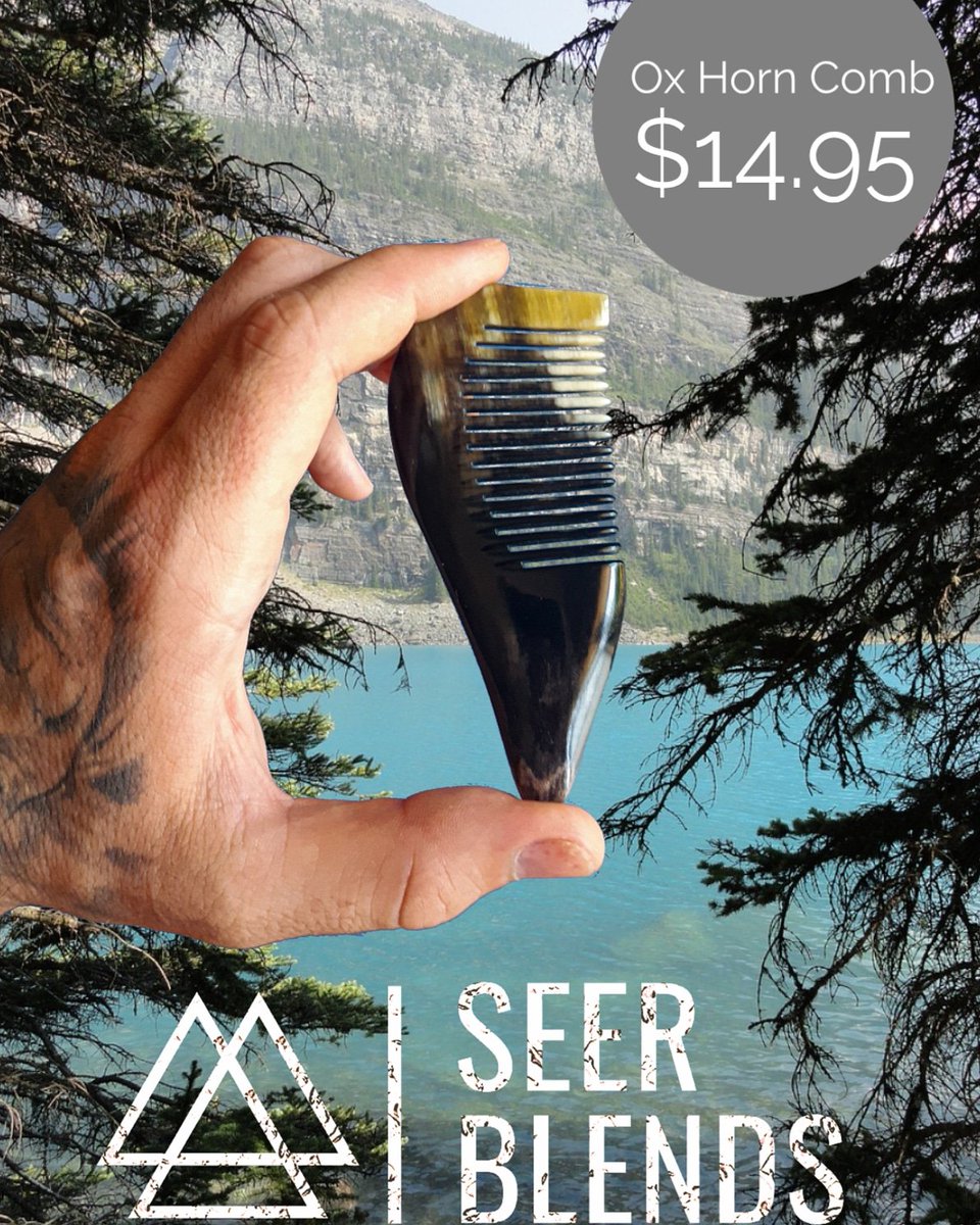 The Ox Horn Beard Comb is the perfect pocket sized beard comb. Ox Horn Beard Combs help the circulation of blood and transmitting nutrition to your hair.Our Ox Horn Combs are hand made with larger teeth to prevent tugging and breaking tangled hairs and do not cause static. #beard