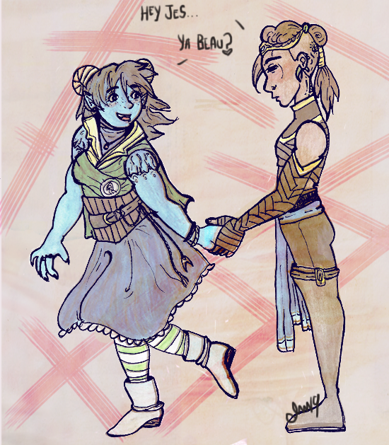 JillianJustDraw's tweet photo. who's happy their ship is (basically) canon??? 🙋‍♀️
.
.
.
.
.
#criticalrolefanart #critrolespoilers #beaujester #somanymistakes #somanyemotions https://t.co/uHnfbofBNF