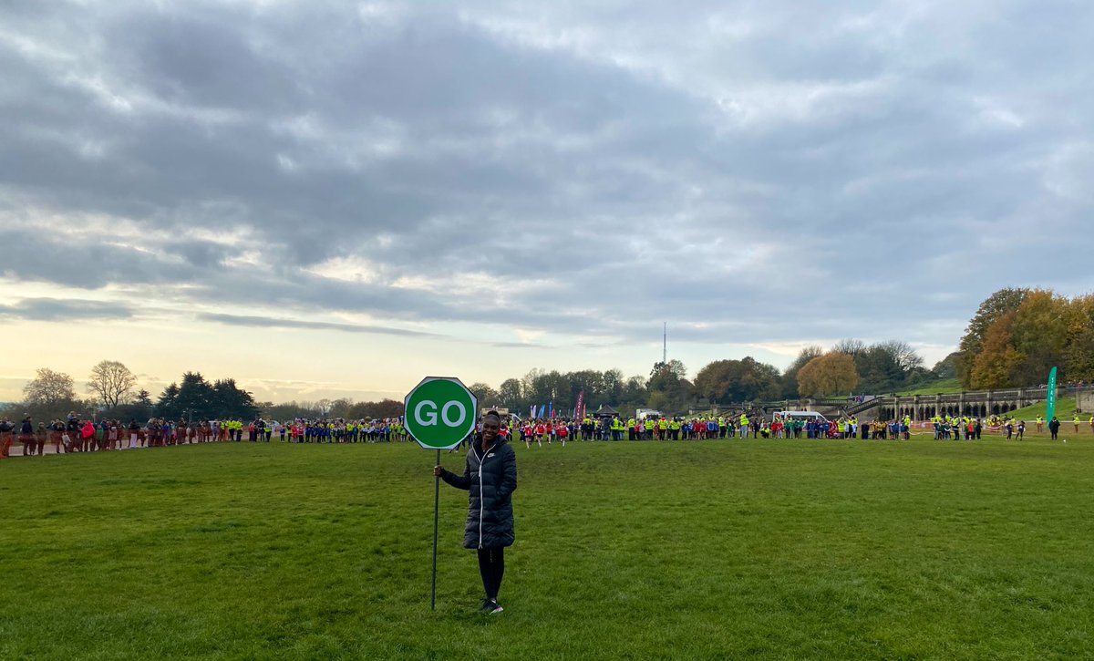 My view this morning !!! Back where I began at the Bromley Primary Schools Cross Country to start the first race! Good luck to everyone involved - especially Perry Hall 🍀♥️