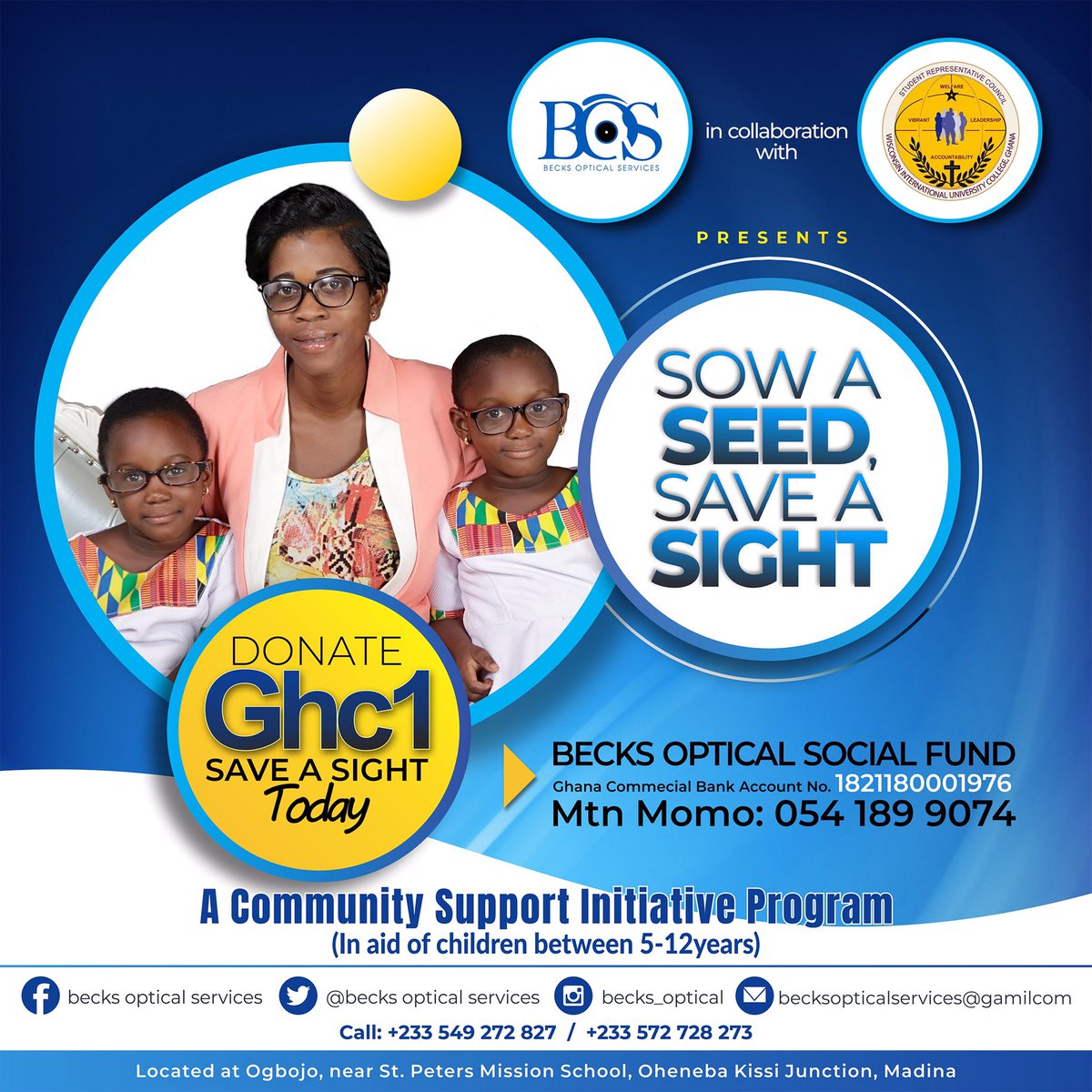 BecksOptical's tweet image. Let’s join hands and support this initiative 🙏🏾

Sow A Seed and Save A Sight 🙏🏾