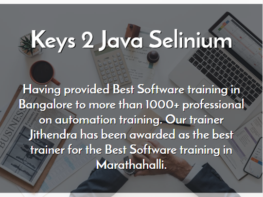 JitendraKeys2's tweet photo. Keys2 Java Selenium
#Automation_Selenium_in_Marathahalli
#Best_Core_Java_Training_in_Marathahalli
#Best_Selenium_Training_in_Marathahalli
Phone: 9538883278
Email: mail4jiten@gmail.com
Website: https://t.co/skjDVkKx79 https://t.co/fjKojNGPIE