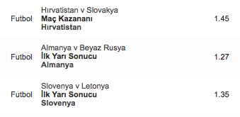 Günün kuponu 1 | Oran: 2,48