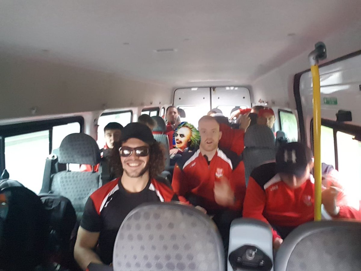 Wales Rugby League (@walesrugbyl) on Twitter photo 🚗 ON THE ROAD | The <a href="/WRLDragonhearts/">Wales Dragonhearts</a> side are on their way to <a href="/PilksRecsARLFC/">Pilkington Recs</a>.
🐲💕They take on <a href="/lions_rl/">England Community Lions RL</a> U23 at 2pm today.
AR Y FFORDD | Mae tim "Calonnnau'r Dreigiau Cymru" yn teithio i chwarae Llewod Lloegr D23 heddiw.
WATCH LIVE / GWYLIWCH YN FYW: rugby-league.com 🚗 ON THE ROAD | The <a href="/WRLDragonhearts/">Wales Dragonhearts</a> side are on their way to <a href="/PilksRecsARLFC/">Pilkington Recs</a>.
🐲💕They take on <a href="/lions_rl/">England Community Lions RL</a> U23 at 2pm today.
AR Y FFORDD | Mae tim "Calonnnau'r Dreigiau Cymru" yn teithio i chwarae Llewod Lloegr D23 heddiw.
WATCH LIVE / GWYLIWCH YN FYW: rugby-league.com