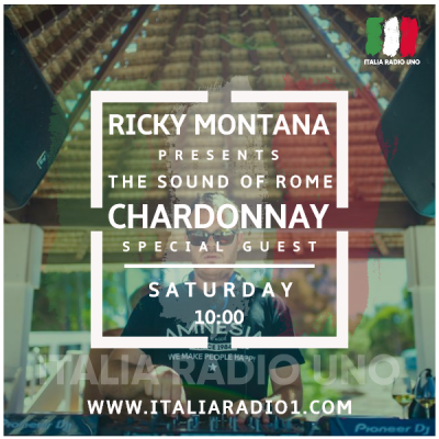#NowPlaying on Italia Radio 1 - The Sound of Rome - Ricky Montana (<a href="/RickyMontanaDJ/">Ricky Montana</a>) Guest Mix Chardonnay