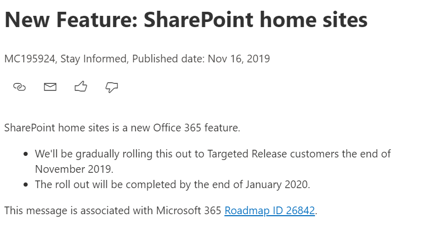 dcpadur's tweet image. It gives me immense pleasure to share this exciting @SharePoint update - a culmination of more than a year of innovation in the intelligent intranet space. Look forward to all the usage and feedback. This is just the beginning, already working on V2 :)

aka.ms/homesites