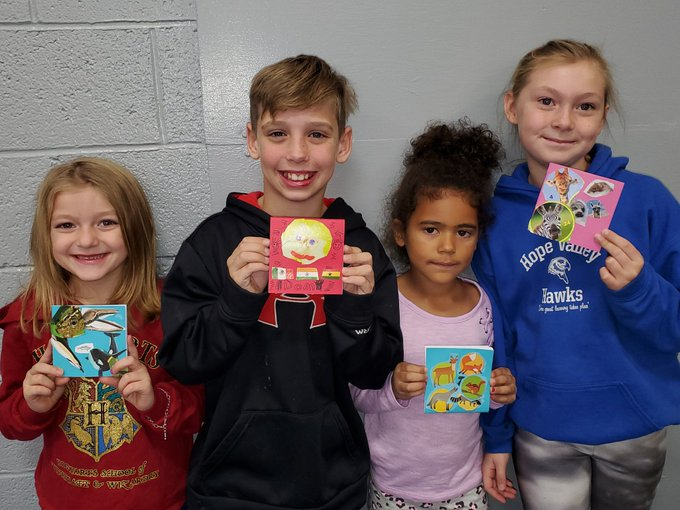 SchLibRI's tweet photo. RT @Alison231Ward Happy #DreamerDay! We listened to the book then #journaled and #collaged the cover. Making Hope Valley a more creative place... https://t.co/Nvyc21Rf1j