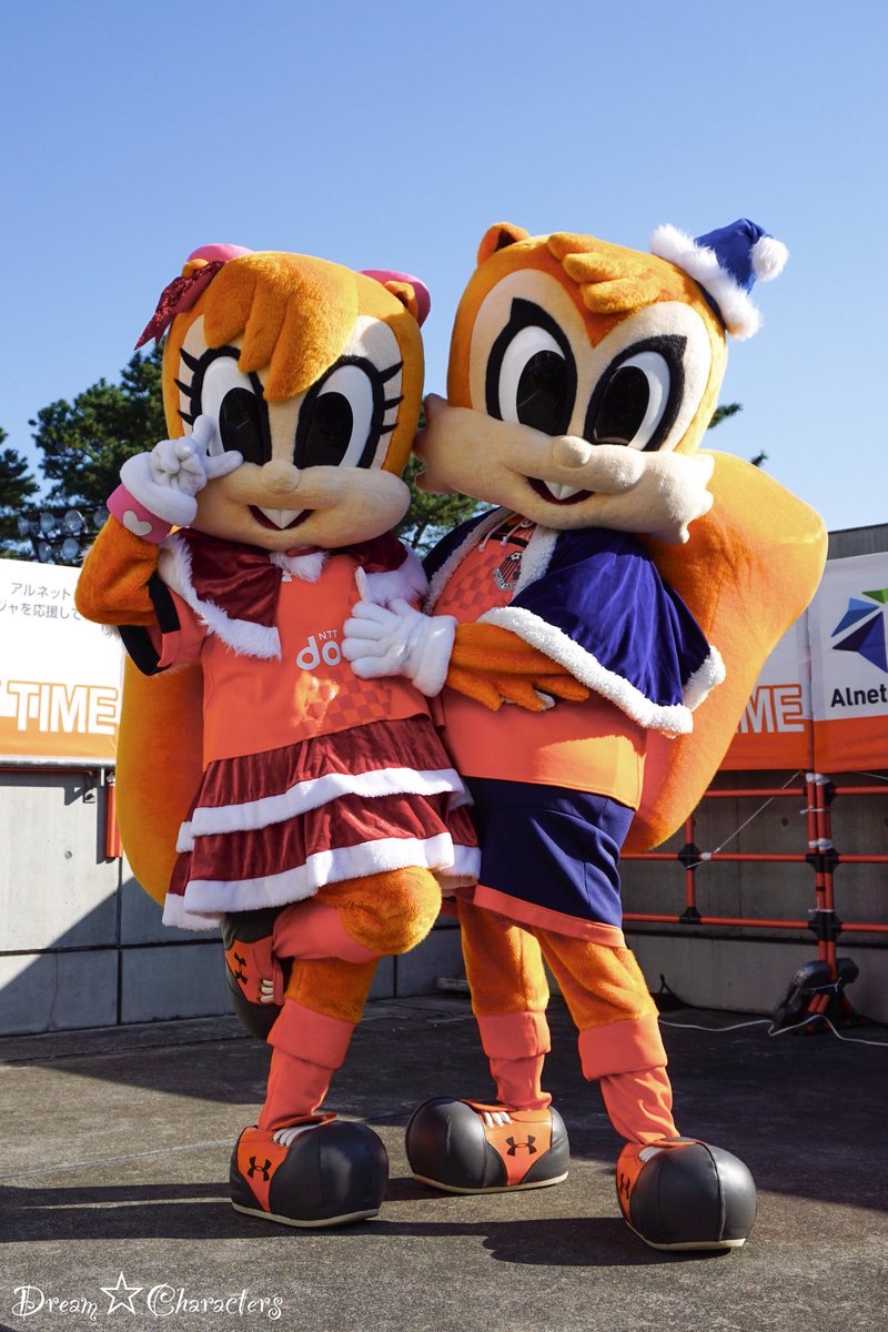 Dream Characters Twitterren アルディとミーヤがクリスマス衣装で登場 Ardija 大宮アルディージャ 121パーセント アルディ ミーヤ