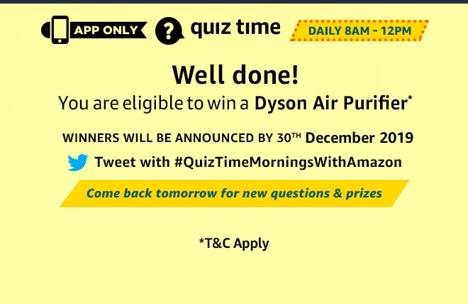 honestamar's tweet photo. #Quiztimemorningswithamazon I hope to win this contest thanks Amazon India https://t.co/DQo1kc1gpV