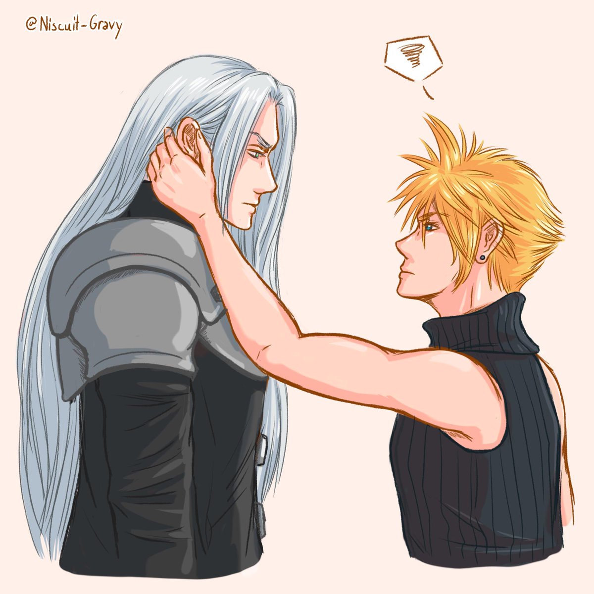 that one strand is bugging him

#finalfantasyvii #sefikura #sephcloud #sephiroth #cloudstrife #cloudxsephiroth #doodles #ffvii