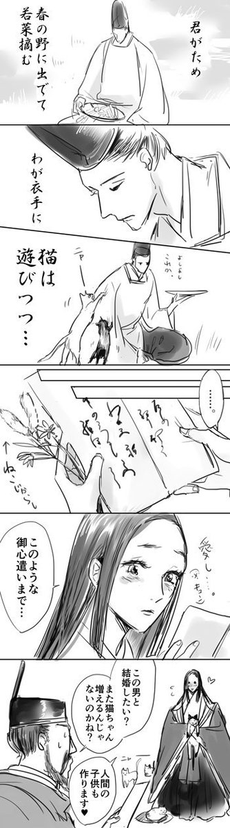 猫が好きな平安貴族(特に中身は無いです…)※創作 