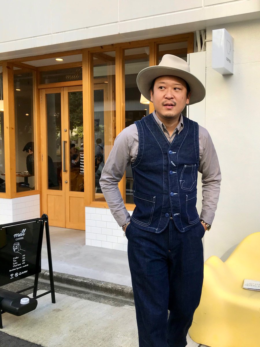 Denim Work Vest】 しっかりとしたデニム地のワークベストが入荷