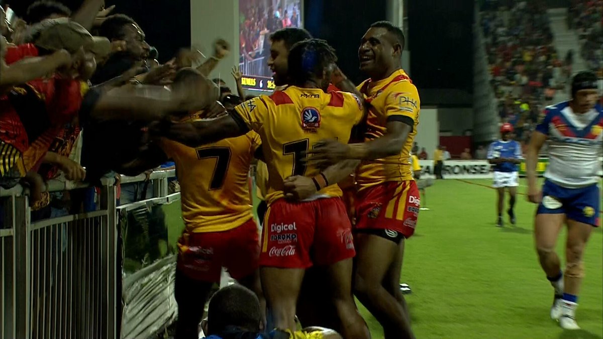 FOXNRL's tweet photo. WOW 😲😲😲  

🇵🇬 PNG have beaten GB in a clinical display in Port Moresby 🇬🇧

📝 MATCH REPORT: https://t.co/d0j5Cc2gzq https://t.co/NEourIFFii