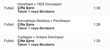 Günün kuponu 4 | Oran: 2,28