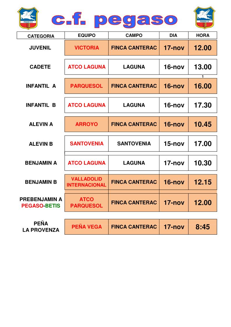 cfpegaso's tweet photo. Horarios de este fin de semana.
¡Mucha suerte a todos y a por todas! https://t.co/10QPDz6KZy