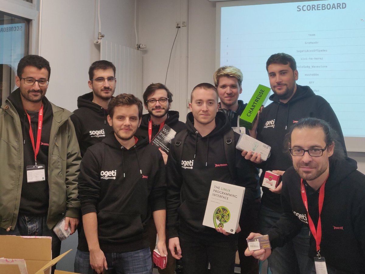 _nwodtuhs's tweet photo. 🥈 2nd place at @GrehackConf #GreHack19 🏴‍☠️ with the @sogeti_fr CTF team #SogetiAcesofSpades ✌️ https://t.co/RVVwyt1Fj4